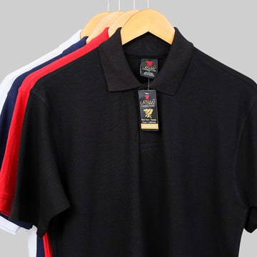 Short Sleeves Polo Black Tee shirt | Pack of 6