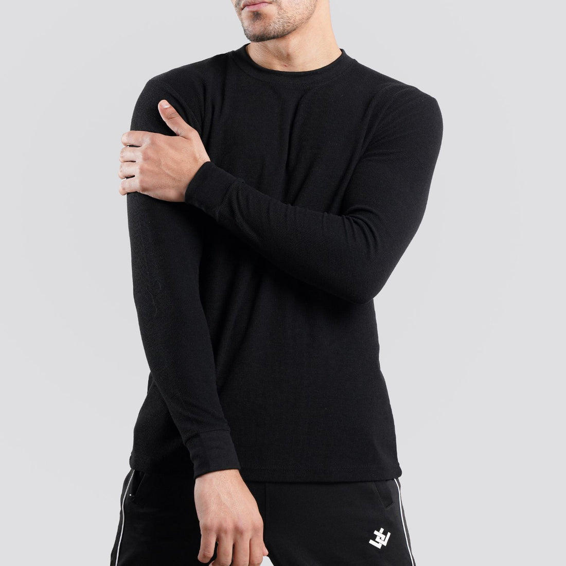 Long Sleeve Round Neck Black Tee-Shirt | Pack of 6, 12, 24 and 48