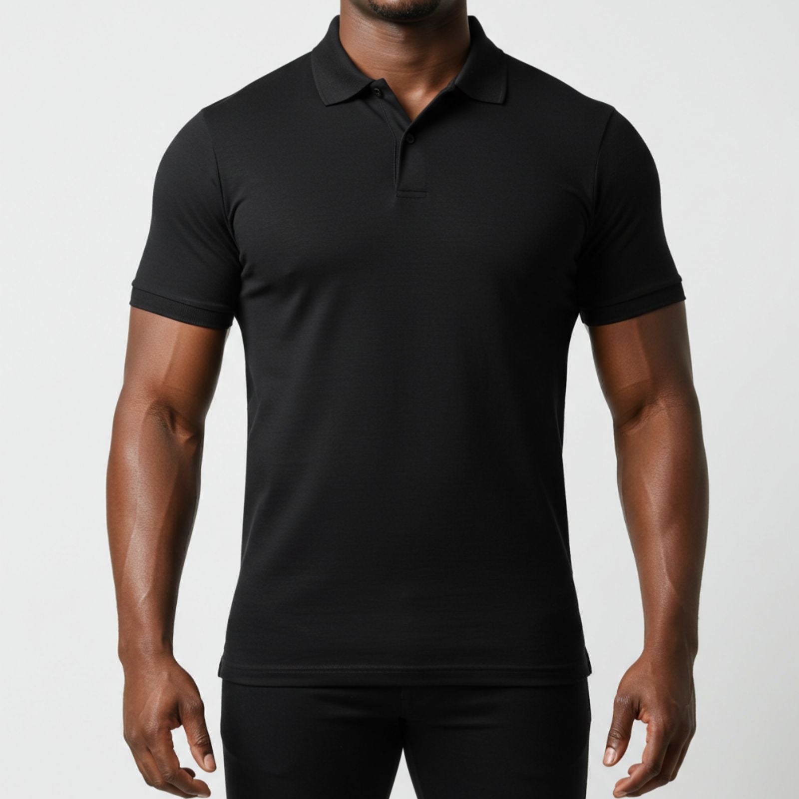 Short Sleeves Polo Black Tee shirt |  Pack of 6