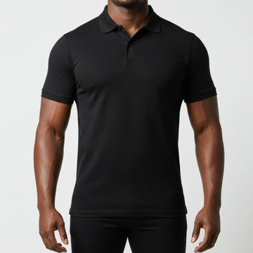 Short Sleeves Polo Black Tee shirt |  Pack of 6