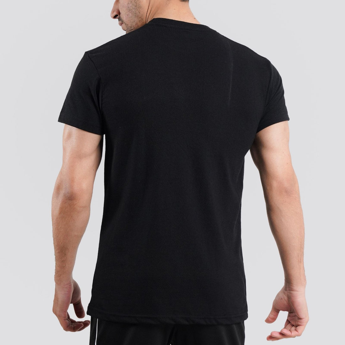 Short Sleeves Round Neck Black Tee Shirt | Pack of 6, 12, 24 and 48