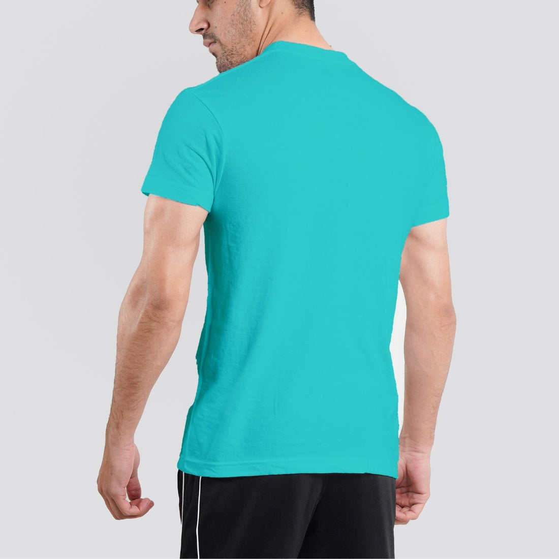 Short Sleeves Round Neck turquoise Tee Shirt | Pack of 6, 12, 24 and 48