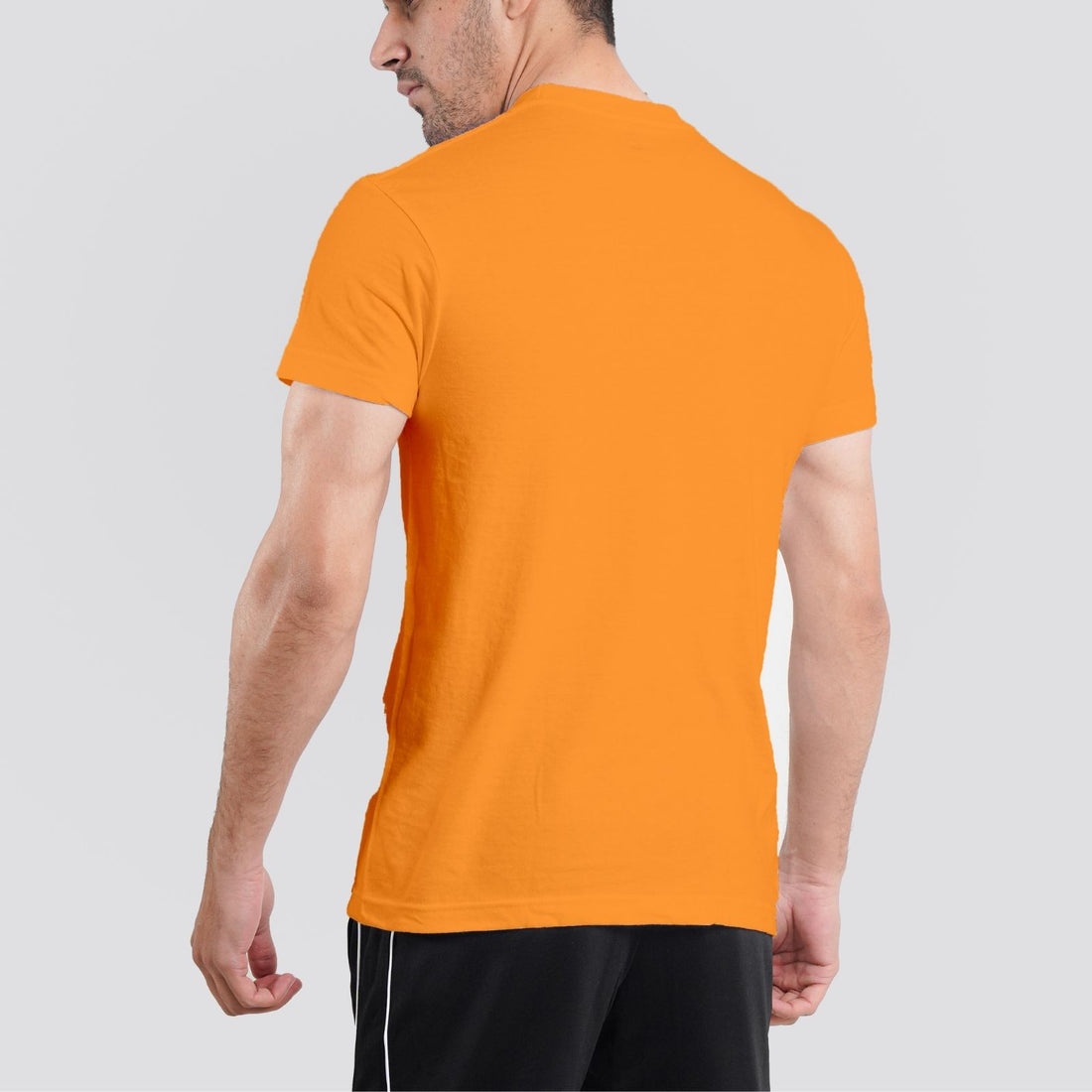 Short Sleeves Round Neck Orange Tee Shirt | Pack of 6, 12, 24 and 48