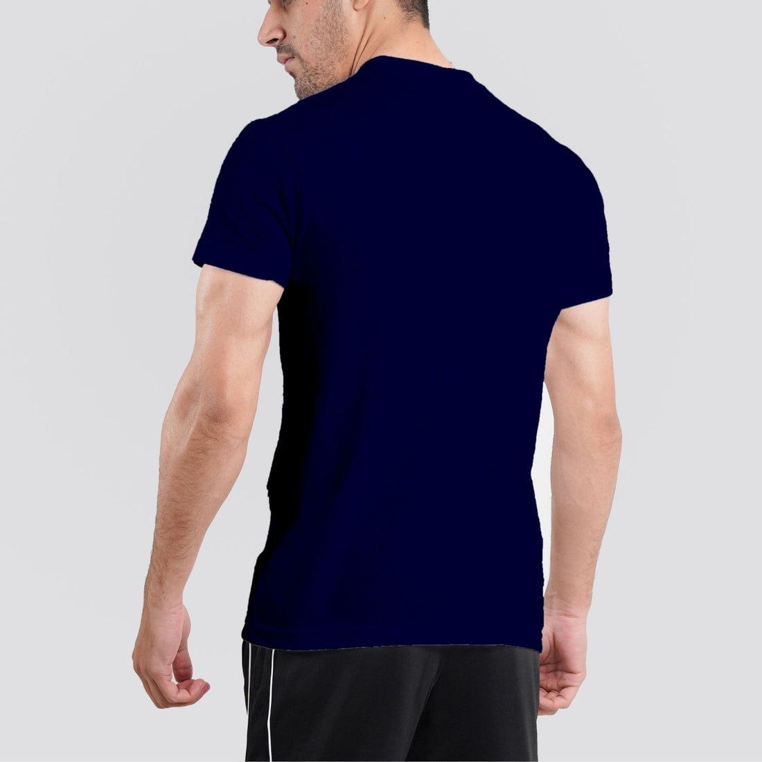 Short Sleeves Round Neck Navy Blue Tee Shirt | Pack of 6, 12, 24 and 48