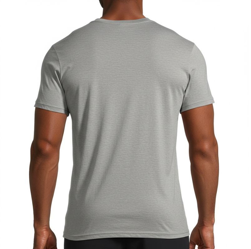 Short Sleeves Round Neck Gray Tee Shirt | Pack of 6, 12, 24 and 48