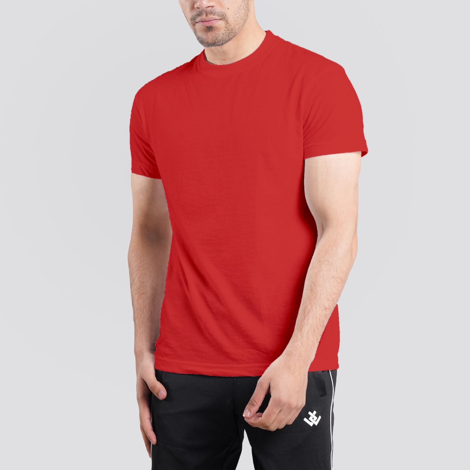 Short Sleeves Round Neck Red Tee Shirt | Pack of 6, 12, 24