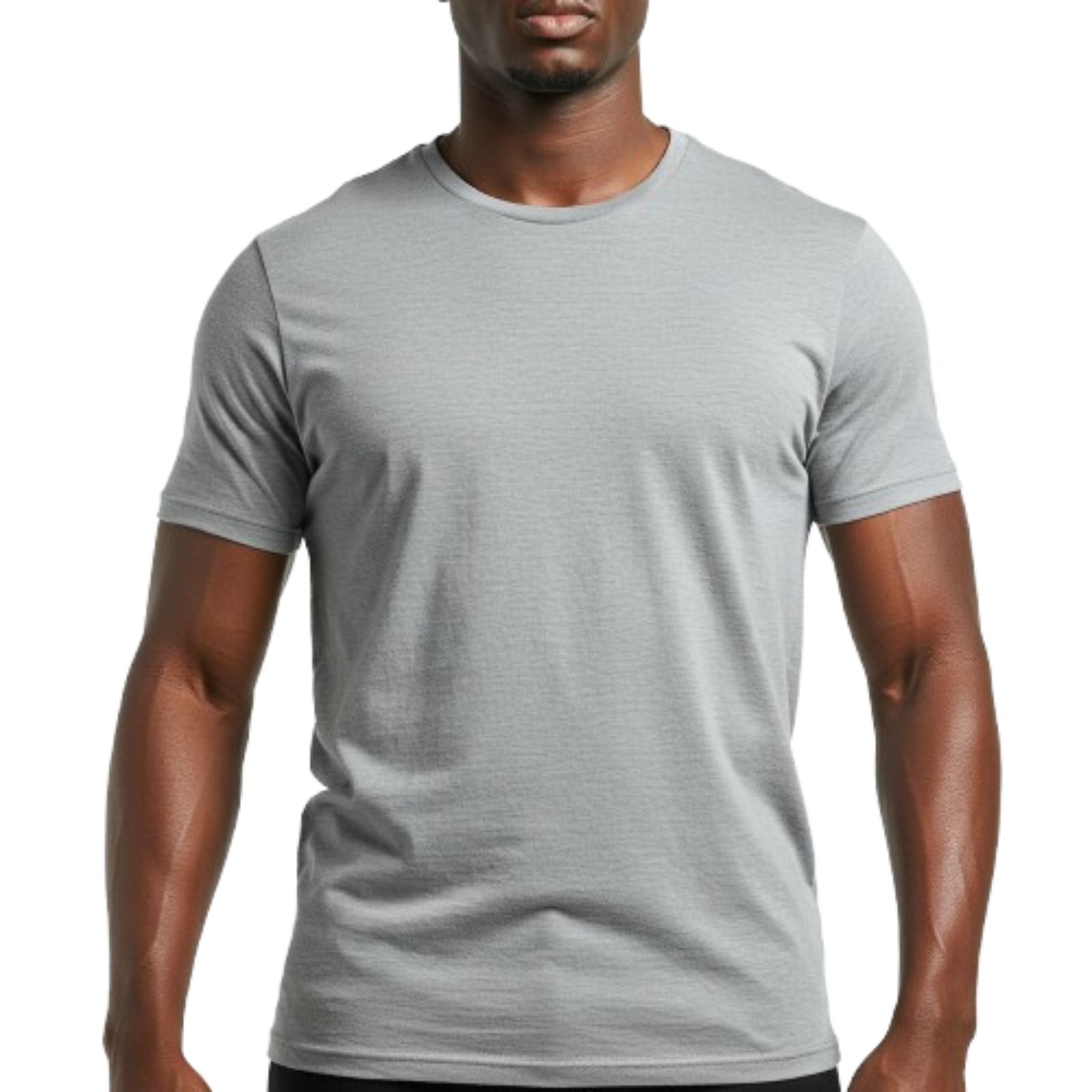 Short Sleeves Round Neck Gray Tee Shirt | Pack of 6, 12, 24 Short Sleeves Round Neck Gray Tee Shirt | Pack of 6, 12, 24