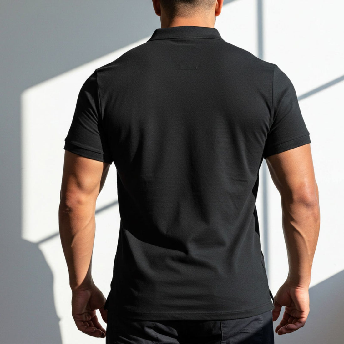 Short Sleeves Polo Black Tee shirt |  Pack of 6