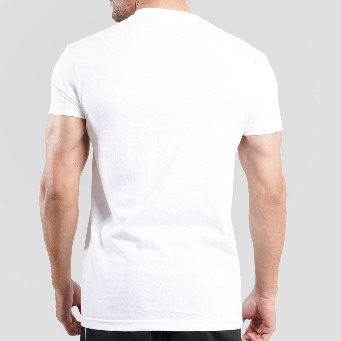 Short Sleeves V-Neck White Tee Shirt | Pack of 6, 12, 24 and 48.