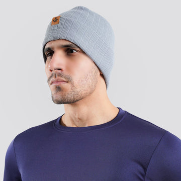 Solid Acrylic Knit Beanies Grey Caps | Pack Of 6 | Free Shipment For USA