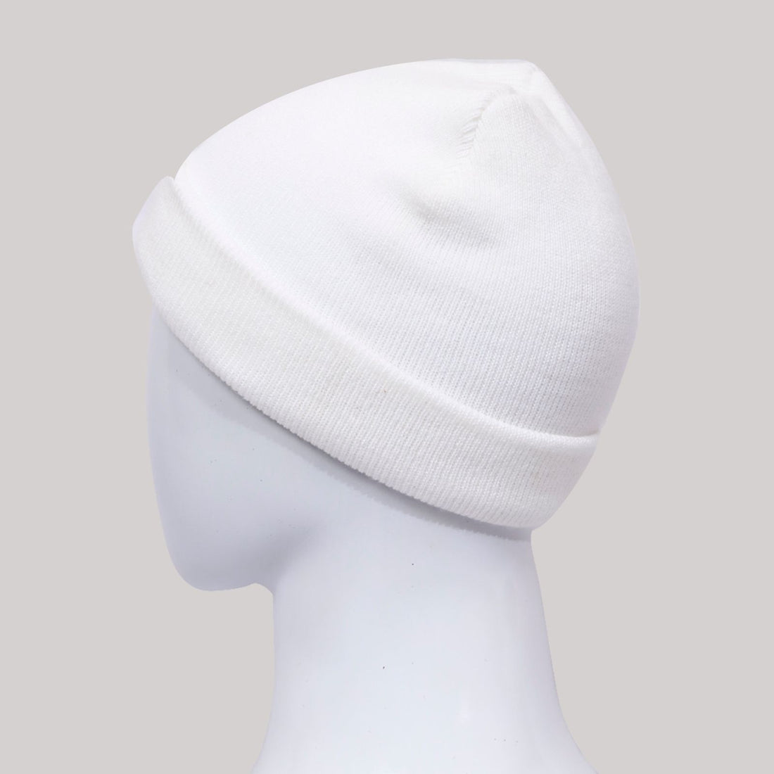 Solid Acrylic Knit Beanies White Caps | Pack Of 6 | Free Shipment For USA