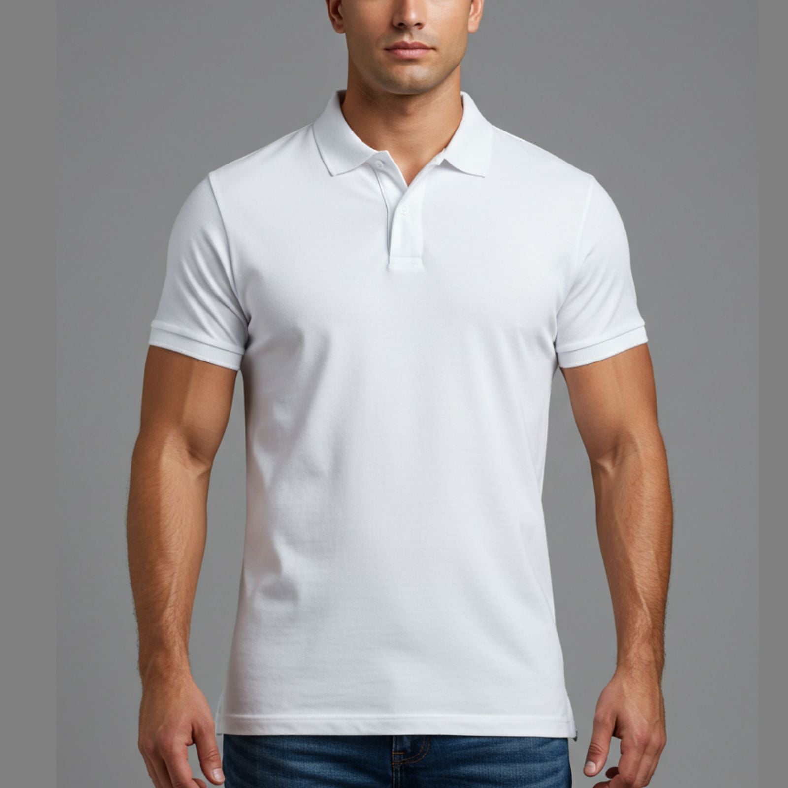 Short Sleeves Polo White Tee shirt |  Pack of 6
