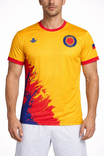 Colombia Short Sleeves Round Neck Sublimation Soccer Tee Shirt | Pack of 8