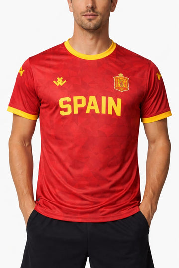 Spain Short Sleeves Round Neck Sublimation Soccer Tee Shirt | Pack of 8